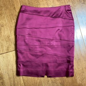 White House Black Market Satin Pencil Skirt